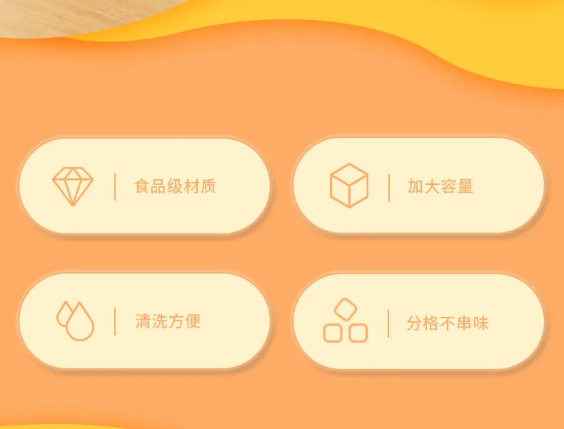 XJ-8545 方形分格不锈钢饭盒 实拍图 3