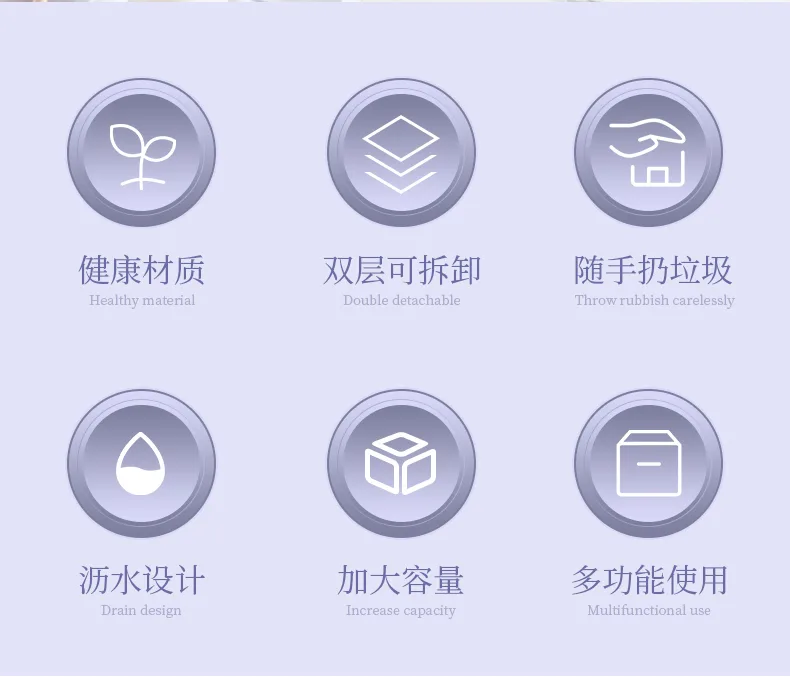 XJ-8475 多功能零食水果收纳盒 细节图 11
