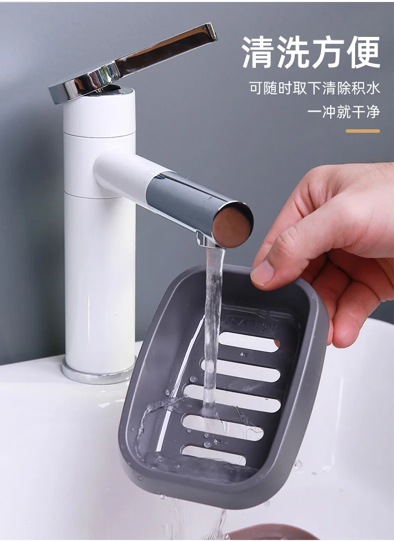XJ-8182 晶透几何线防水皂盒 实拍图 11