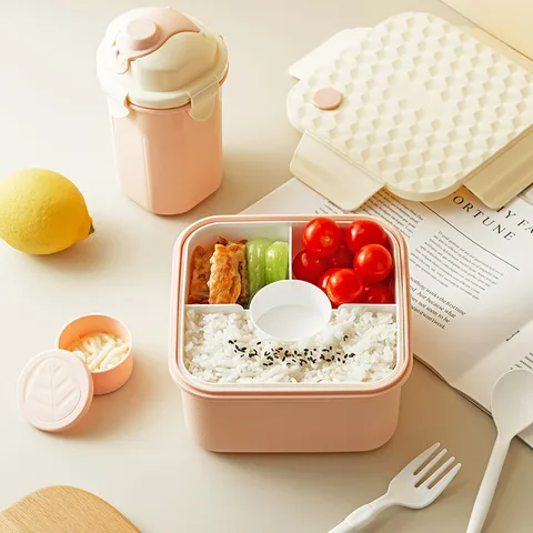 XJ-8478 小简正方套装饭盒 细节图 2