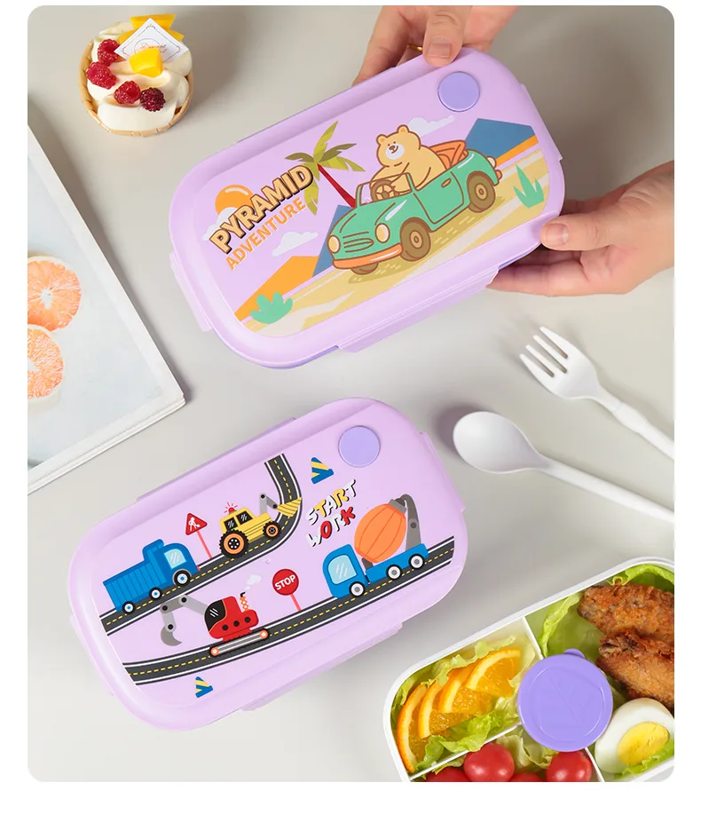 XJ-8567 乐乐车长方形饭盒 细节图 12