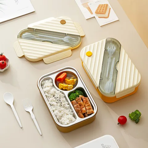 XJ-8426 潮纹双层不锈钢饭盒 细节图 2